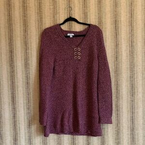 Chapter Club Dress Long Top Shirt Women Size Large Pink Blouse Long Sleeve